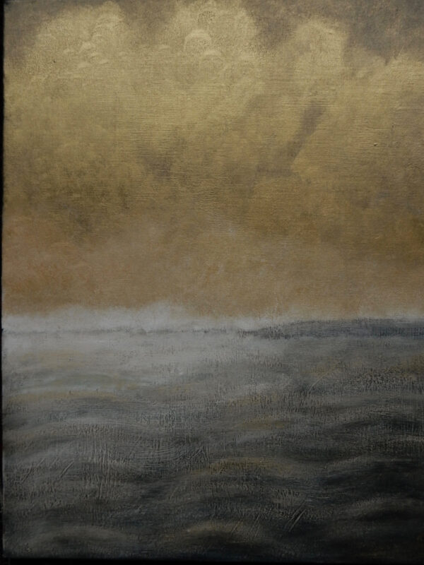 Golden Evening Light is a high-performance 70x35cm acrylic on canvas that captures the precise moment the market closes on a high note. This atmospheric piece features a rich, gold-standard sky transitioning into textured, deep-sea shadows—the perfect visual metaphor for a "golden handshake" or a successful fiscal year. It is a premium acquisition for any executive office looking to project warmth, wealth, and an unwavering commitment to a bright horizon.